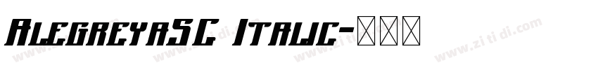 AlegreyaSC Italic字体转换